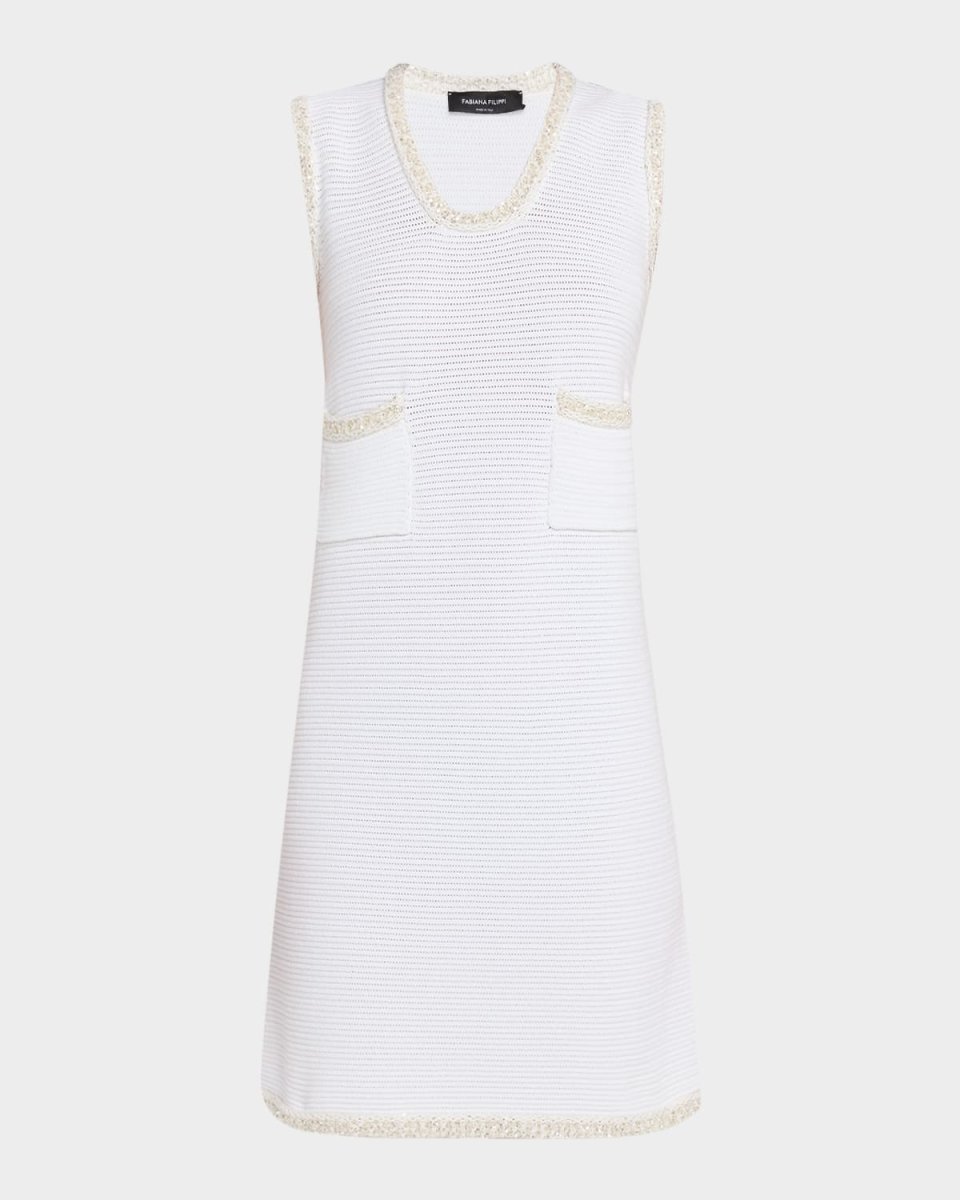 Sleeveless Cotton Knit Mini Dress